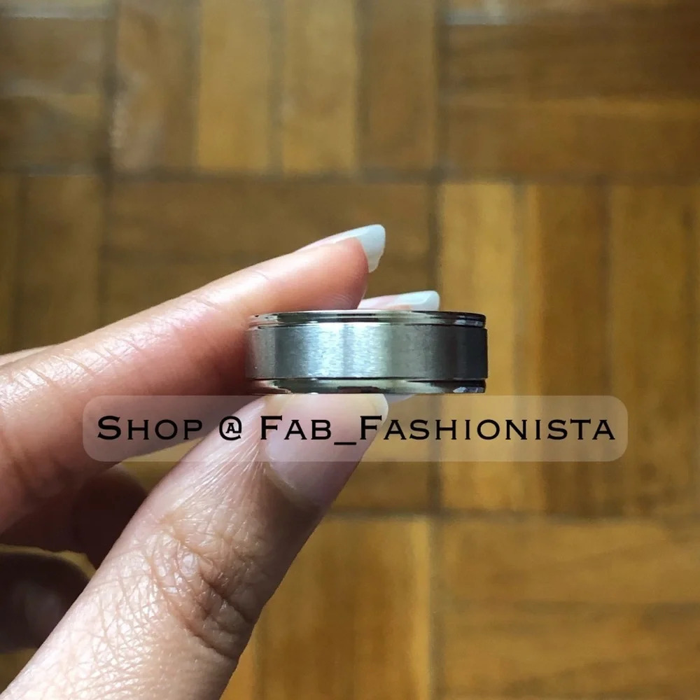 Silver wedding casual ring band size 11